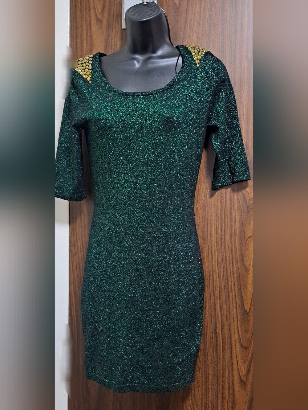 H&M Green And Black Cocktail Dress